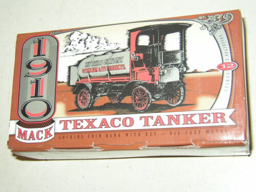 Texaco 1910 Mack Tanker Ertl Locking coin Bank #12 NEW die-cast  #F122