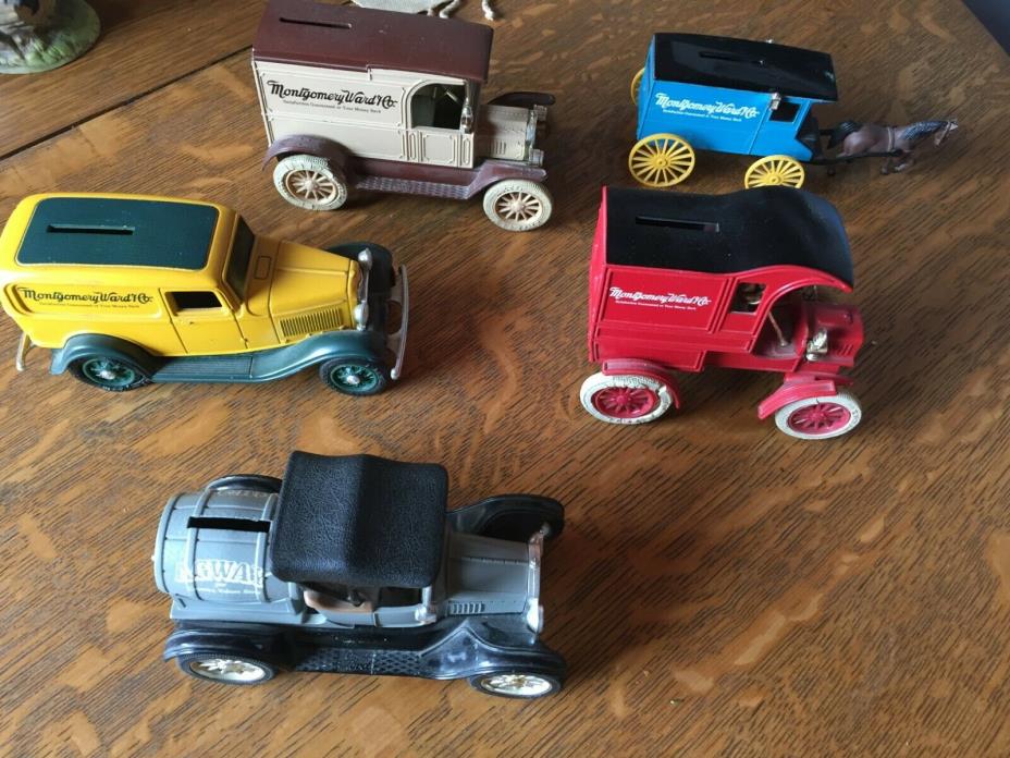 LOT 5 - ERTL COIN BANKS WITH KEY MONTGOMERY WARD & AGWAY