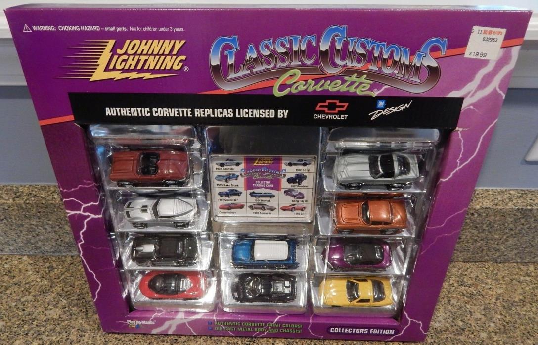 NIB Johnny Lightning Classic Customs Corvette 10 Car Set 1/64 JL