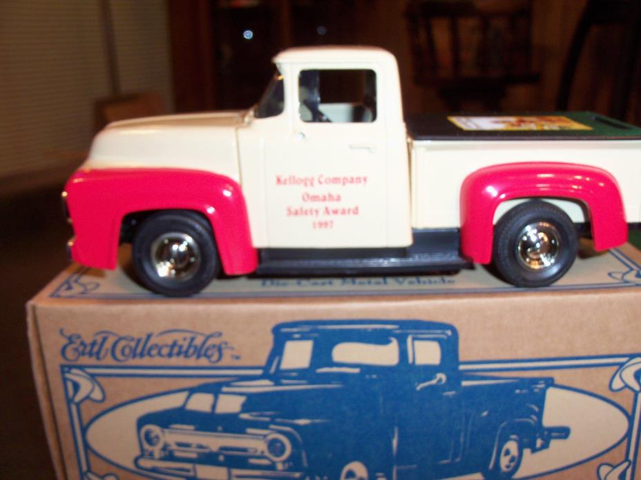 KELLOGG'S CEREAL EMPLOYEE INCENTIVE COLLECTABLE DIE CAST 1956 FORD PICKUP BANK