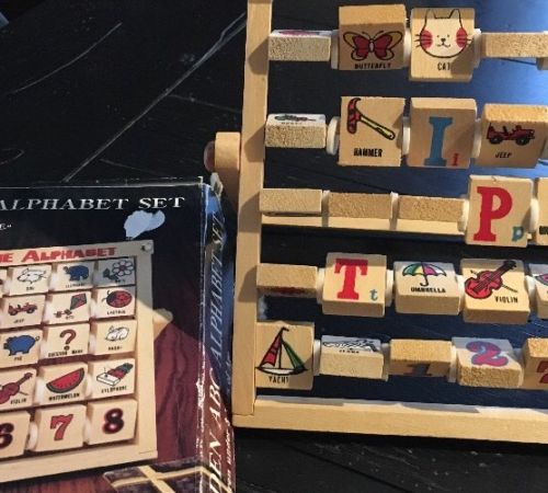 Vnt Wood Wooden ABC Alphabet Set 3y+ Non Toxic Lead Free Made In Taiwan*