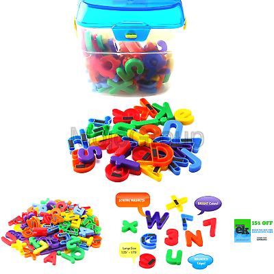 EduKid Toys 72 Magnetic Letters & Numbers (Canister) 1.25