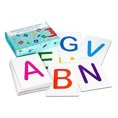 Attractivia Magnetic Alphabet ABC Flash Cards - 26 Uppercase Large Letters - for