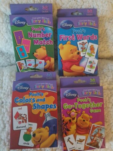 Disney Winnie the Pooh early skills Card Decks colors shapes numbers first words
