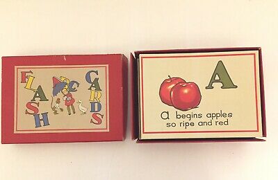 2002 Cavallini & Co Italy 1930 Repro Alphabet w/ Rhymes Sturdy Flash Cards ABC