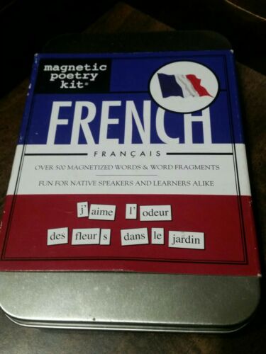MAGNETIC POETRY--French language kit-500 words--learn language!  NEW!