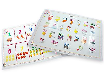 Alphabet and Numbers Disposable Placemats for Baby and Toddlers 60-Count (2 De..