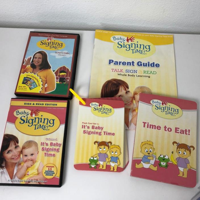 Baby Signing Time Set DVD Flash Cards Board Book