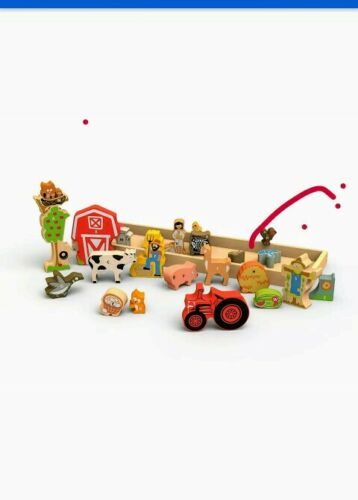 BeginAgain Farm A to Z puzzle  Toy Farm and Wooden Puzzle Playset for Kids - New