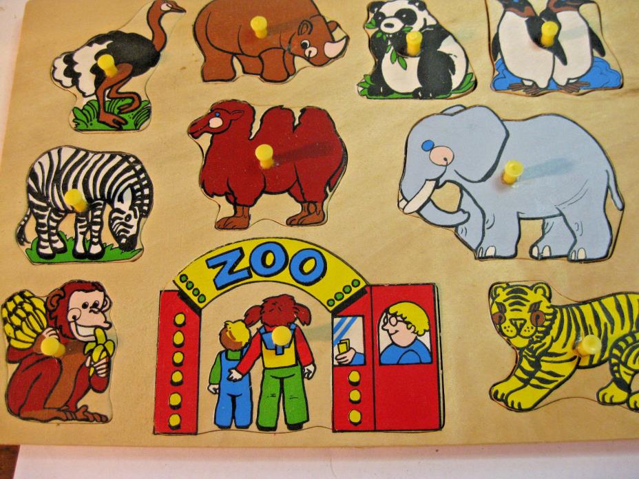 Vintage plywood puzzle for ages 3 and up