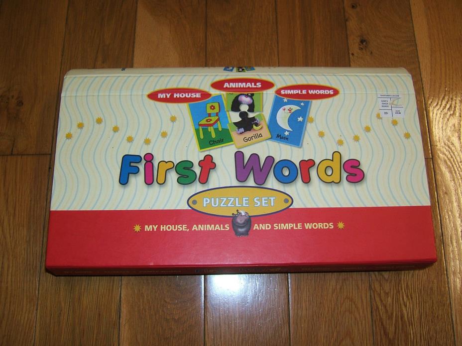 MY FIRST WORDS PUZZLE SET SPICE BOX (TITLES~MY HOUSE~ANIMALS~SIMPLE WORDS)  EUC