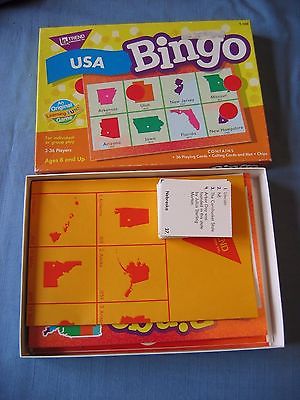 Vintage USA BINGO 50 State Cards Bingo Cards PlayMat Tokens Reference Sheet