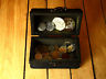 pirate wood treasure chest with 50 diff. world coins