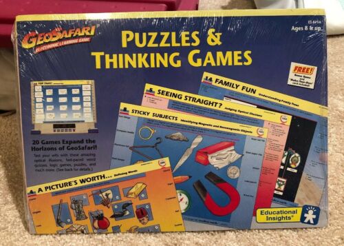 GeoSafari Electronic Learning Cards PUZZLES & THINKING GAMES - New