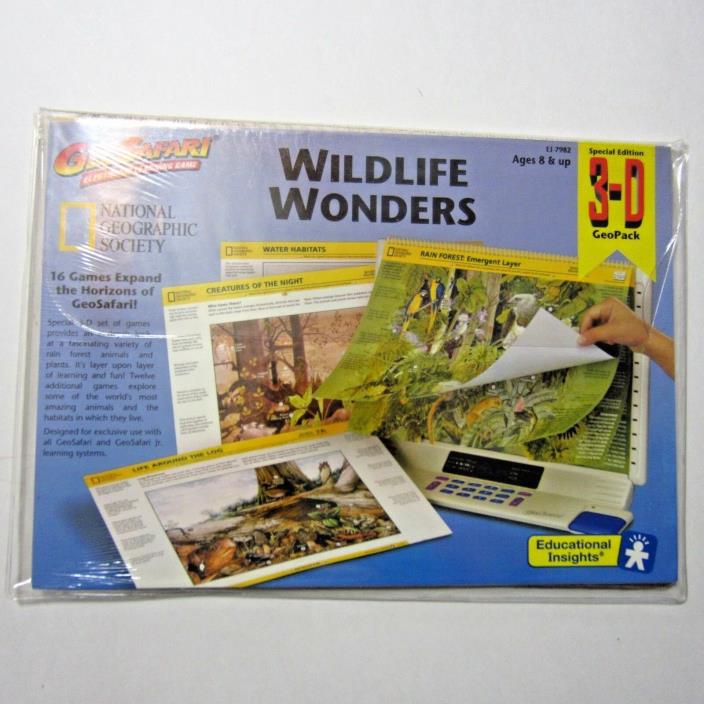 Geo Safari Card Set WILDLIFE WONDERS 3-D EI-7982 New, sealed cards