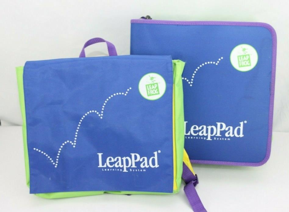 Leap Frog LeapPad Green Blue System Binder Carry Case & Backpack Only Leap Pad