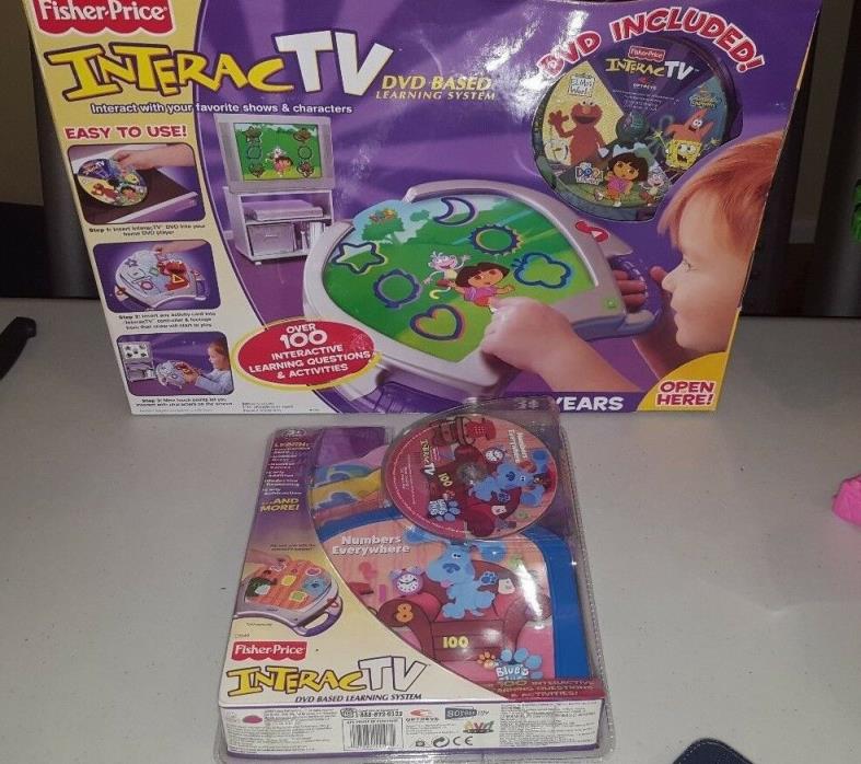 NEW Fisher Price INTERACTV DVD Based Learning System 2003 BLUES CLUES Dora ELMO