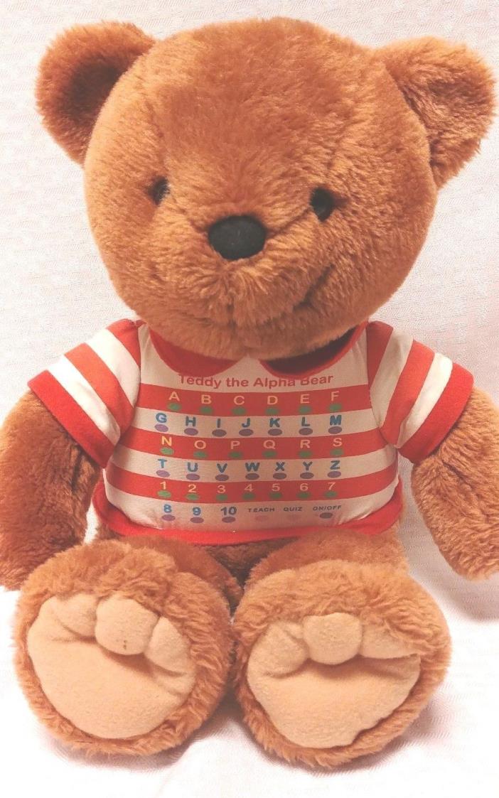 Educational Teddy the Alpha Bear 2002 Alphabet Interactive Interactive Learning