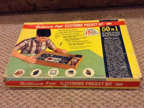 Vintage Radio Shack Science Fair Electronic Project Kit 50 in 1 201 AS IS
