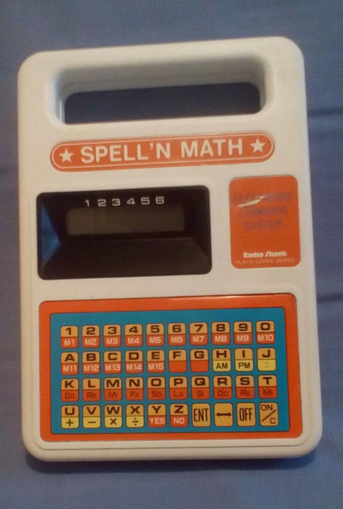 VINTAGE Radio Shack Spell'n Math Childrens Toy Electronic Learning System WORKS!