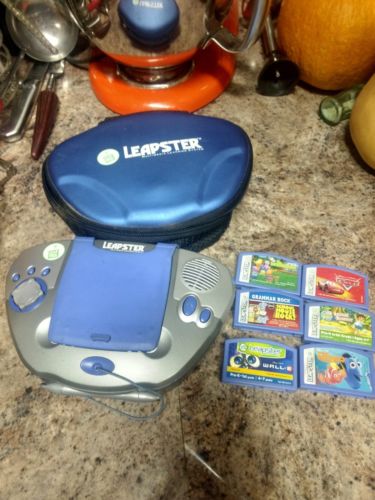Leapster with 6 games/cartridges