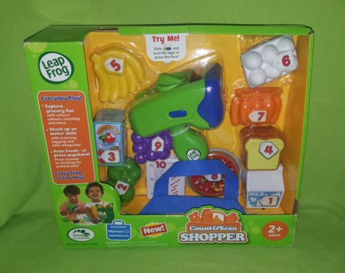 Leap Frog Count and Scan Shopper Food Bag Scanner Numbers 1-10 New