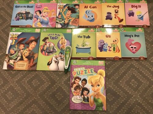 Lot of 12 Leap Frog Leap Tag Reader Books and Pen