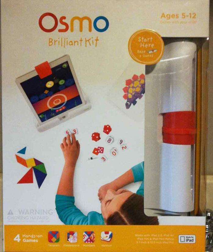 Osmo Brilliant Kit for Ipad Hans on Games Tangram, Numbers, Newton, Masterpiece