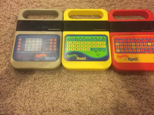 Vintage Lot of Texas Instruments Speak and Spell, Speak and Read, Speak and Math