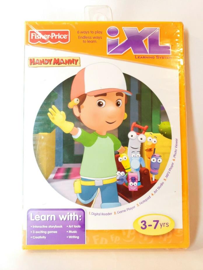 Fisher-Price iXL Learning System Software Disney Handy Manny NEW Free Shipping