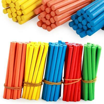 100pcs Colorful Bamboo Counting Sticks Mathematics Montessori Teaching Aids Coun