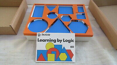 INVICTA Ed Learning Logic Attribute Block Box Desk Set Geometry Pattern Blocks