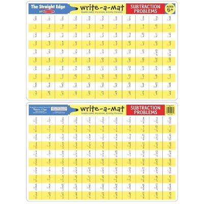 Subtraction Problems Write-A-Mat (Single Mat) - Learning Fun by Melissa & Doug