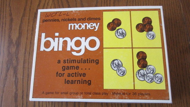 Money Bingo, Stimulating Game for Active Learning, Trend Enterprises, 1977 (MD)