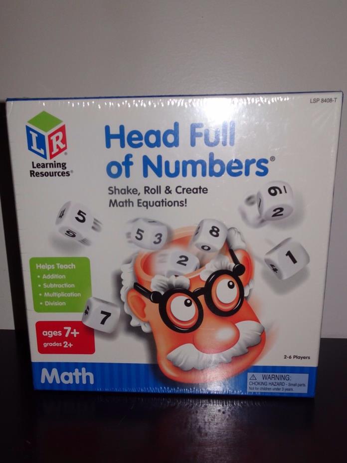 HEAD FULL OF NUMBERS LEARNING RESOURCES AGES 7+  - NEW SEALED!!