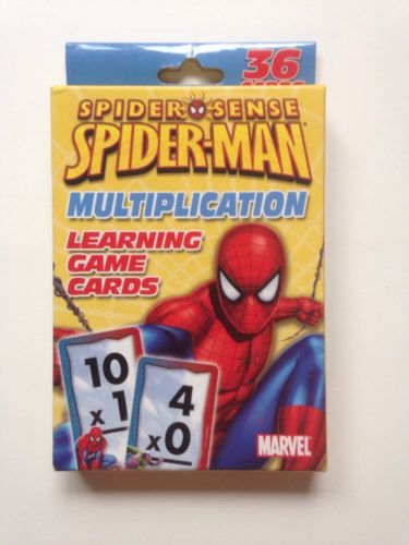 Spiderman Spider Sense Multiplication Flash Cards Learning Game Marvel 2009