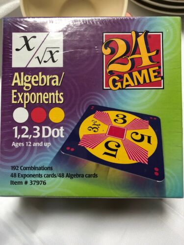 NEW 24 Game ALGEBRA & EXPONENTS 96 Card Math Game Ages 12+