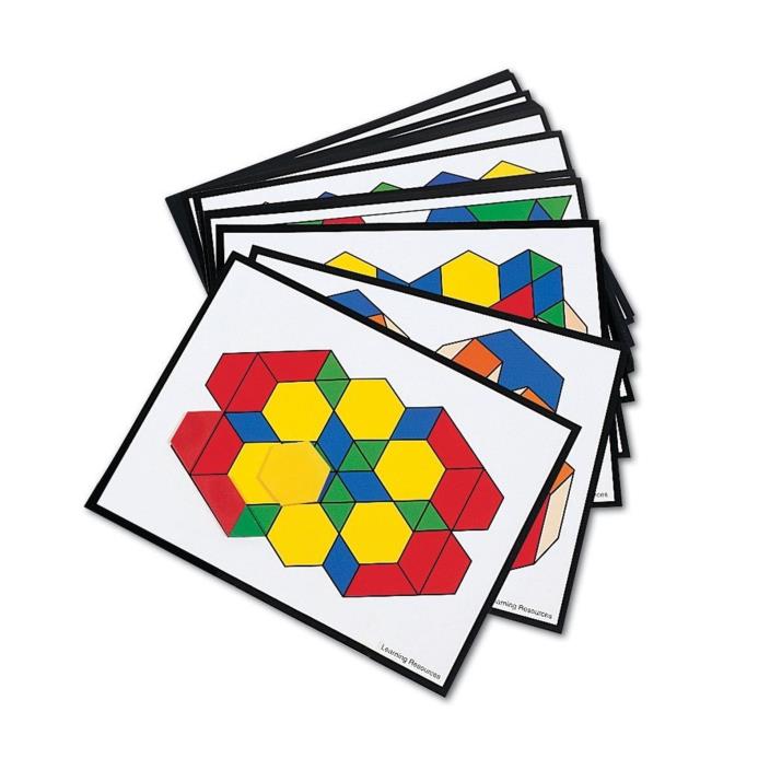 Learning Resources Wooden Pattern Blocks  Design Cards