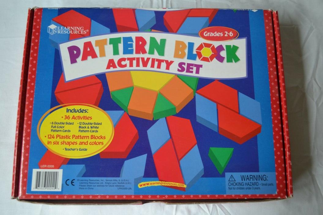 Pattern block activity set by Learning Resources grades 2 -6