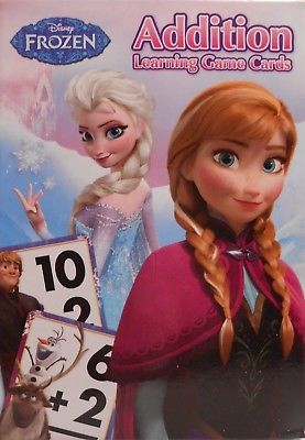 Cards Learning Addition DISNEY FROZEN Elsa Anna Olaf Game Educational Deck NEW