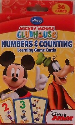 Cards Learning Matching DISNEY MICKEY MOUSE Numbers Counting Flash Game Deck