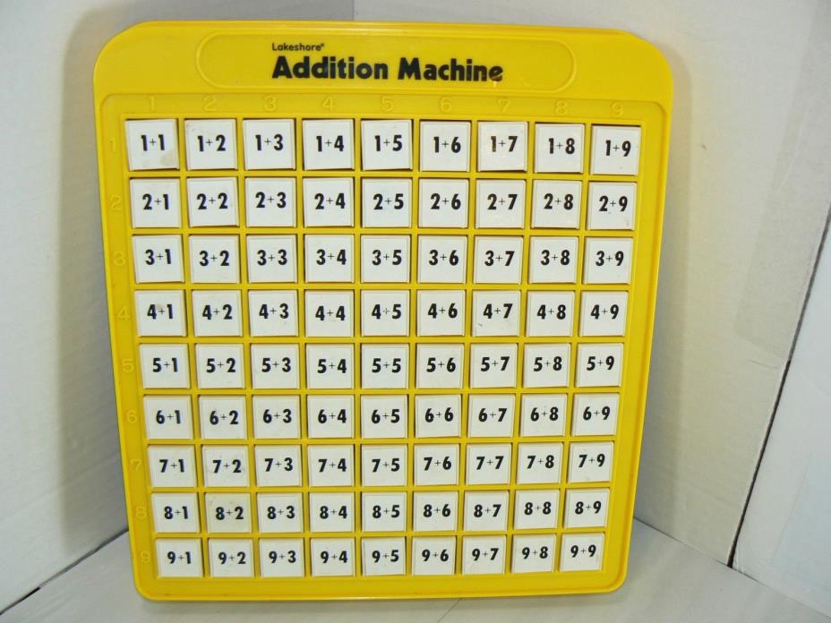 Lakeshore Addition Machine Educational Teaches Adding To Children Portable Fun