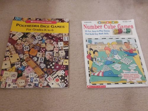 Elementary Math Dice Game Education Books Set of 2 EUC