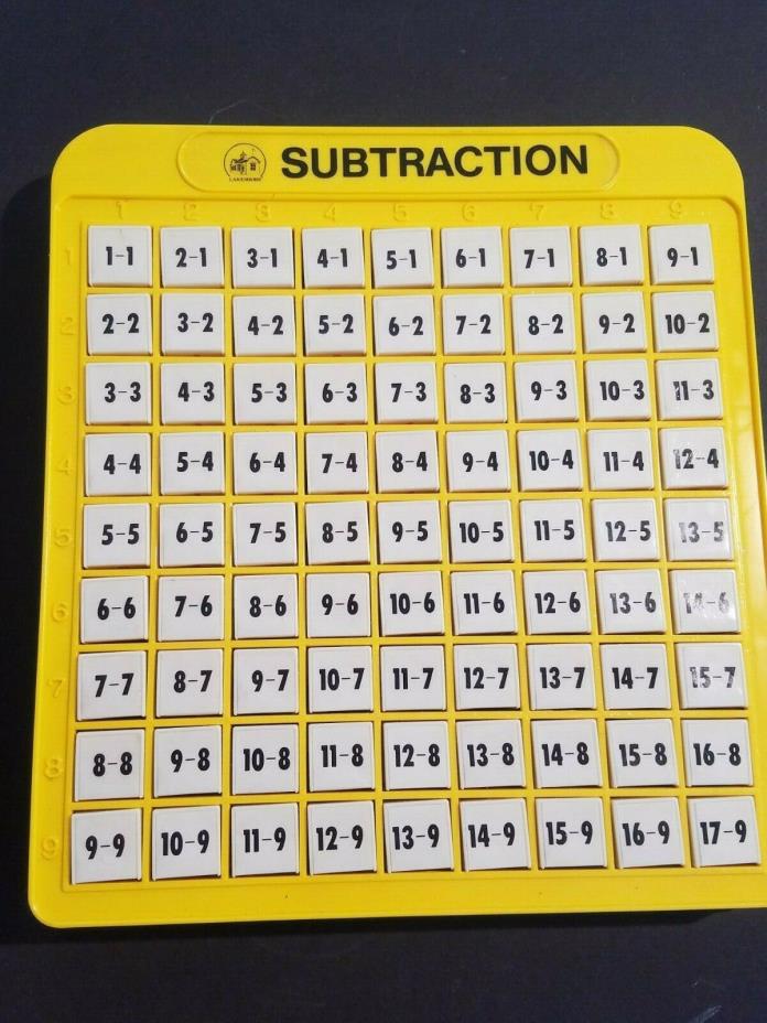 TESTED GOOD LAKESHORE SUBTRACTION MACHINE EDUCATIONAL LEARNING Push Button