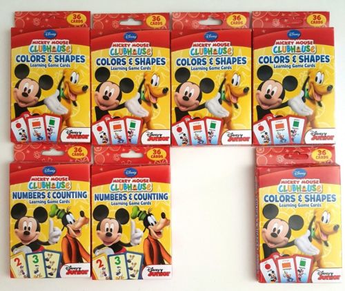 Disney Mickey Mouse Clubhouse Numbers, Counting, Colors, Shapes Game Cards