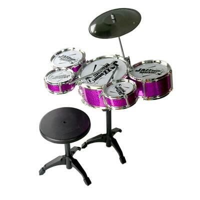 Kids Musical Drum Instrument Toys 5 Drums Simulation Jazz Drum Kit with Drumstic