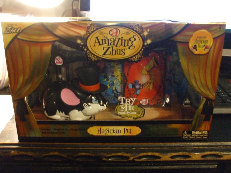 The Amazing Zhus set featuring the Great Zhu Magician Pet Mouse Pet NEW IN BOX!!