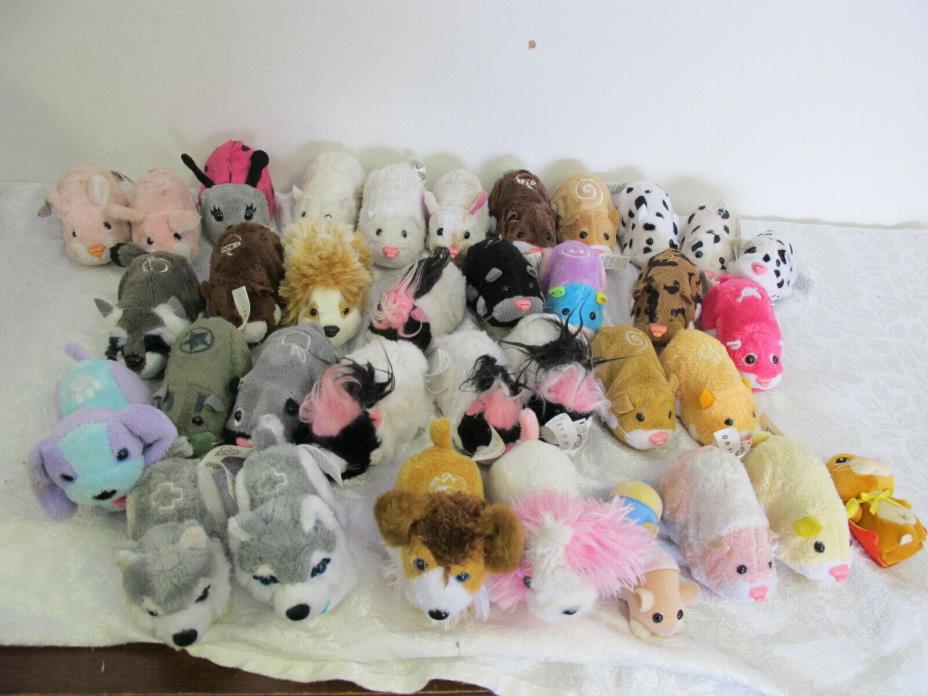 ZHUZHU  INTERACTIVE PETS LOT (34)  HAMSTERS DOGS RABBIT HEDGEHOG RACCOON