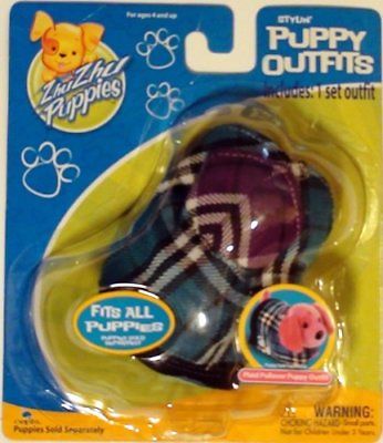 Zhu Zhu Puppies Plaid Puppy Outfit,puppy Sold Separately