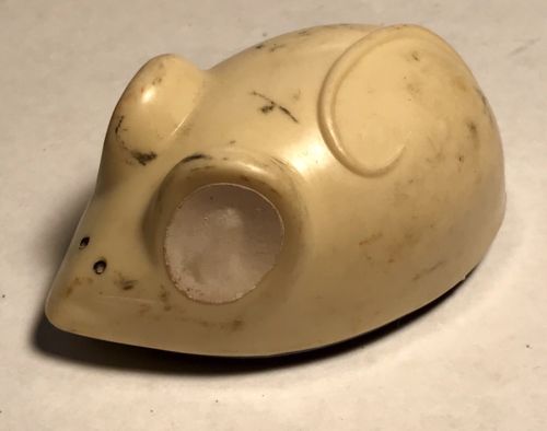 Vintage Small Friction Push Toy White Mouse A Child Guidance Toy
